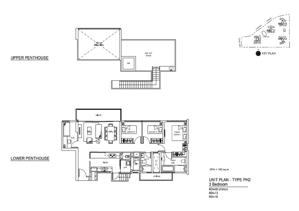 Tree House floor plan 1,970 sqft Type PH2