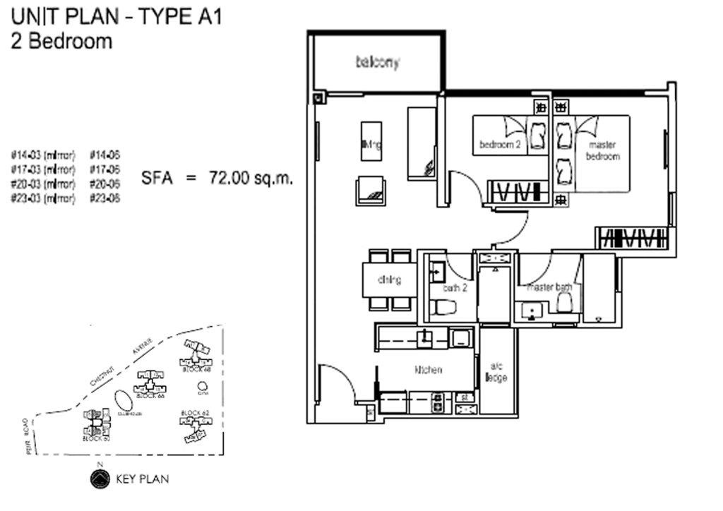 Tree House floor plan 797 sqft Type A1(1)