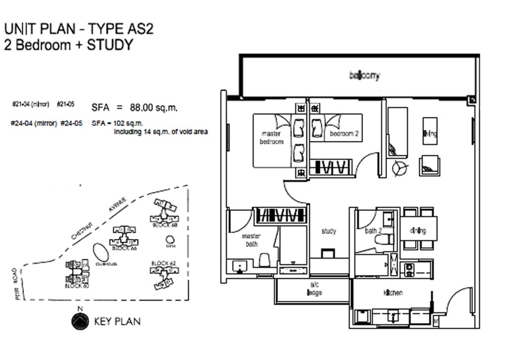 Tree House floor plan 807 sqft Type AS2(1)