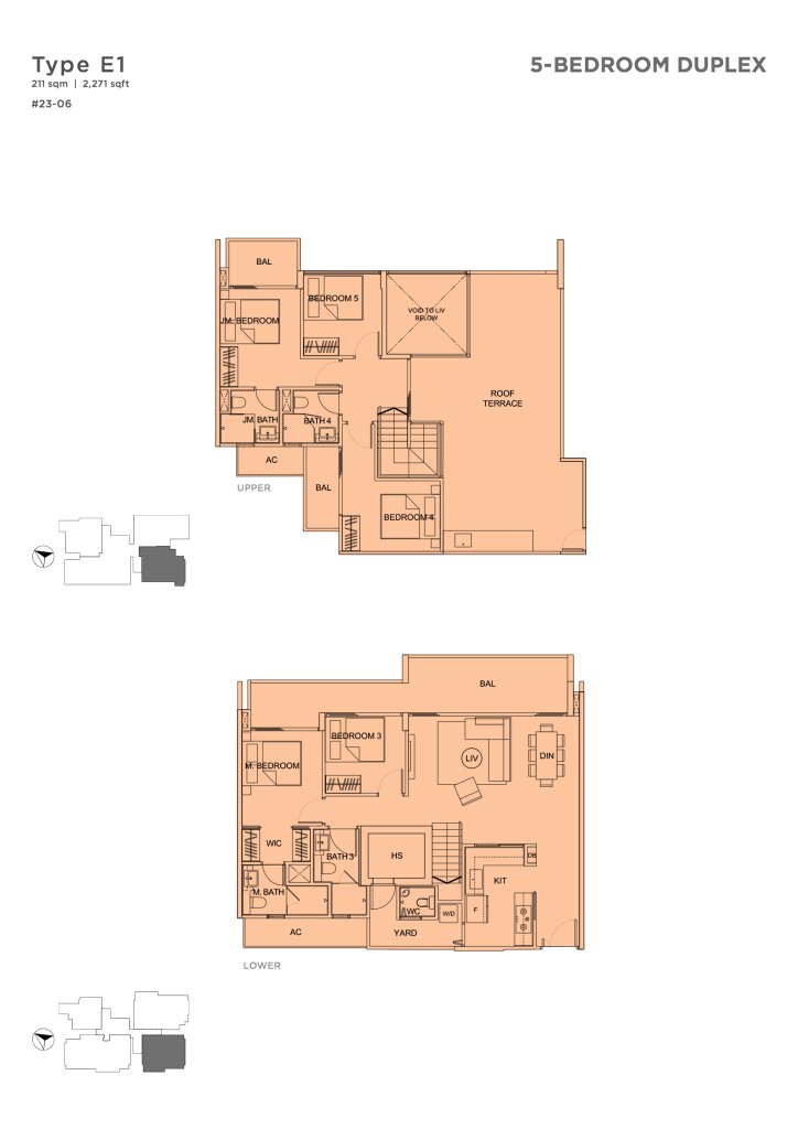Uptown @ Farrer floor plan 2,271 sqft Type E1