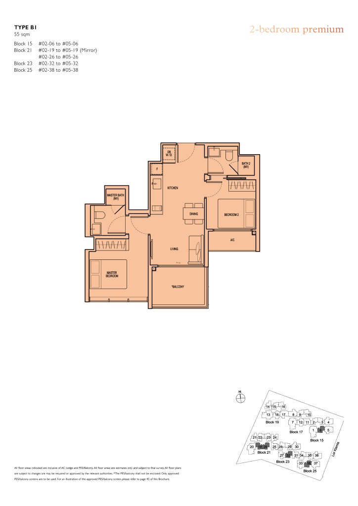 View at Kismis floor plan 592 sqft Type B1