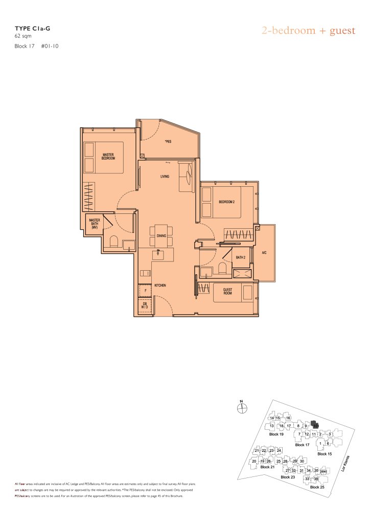 View at Kismis floor plan 667 sqft Type C1a-G