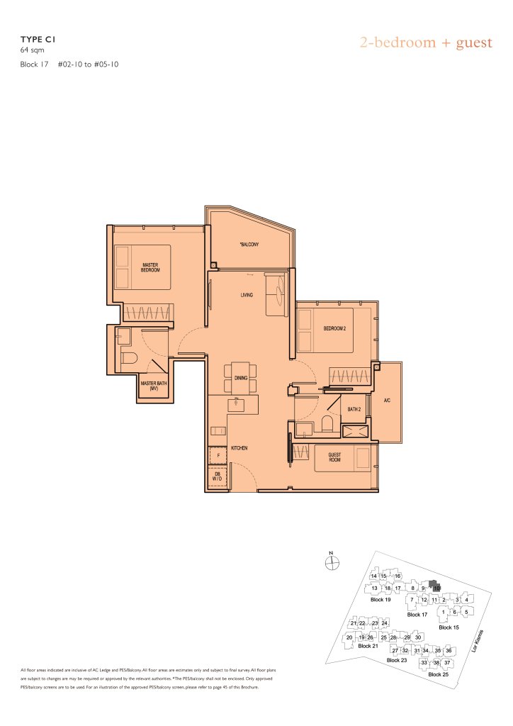 View at Kismis floor plan 689 sqft Type C1