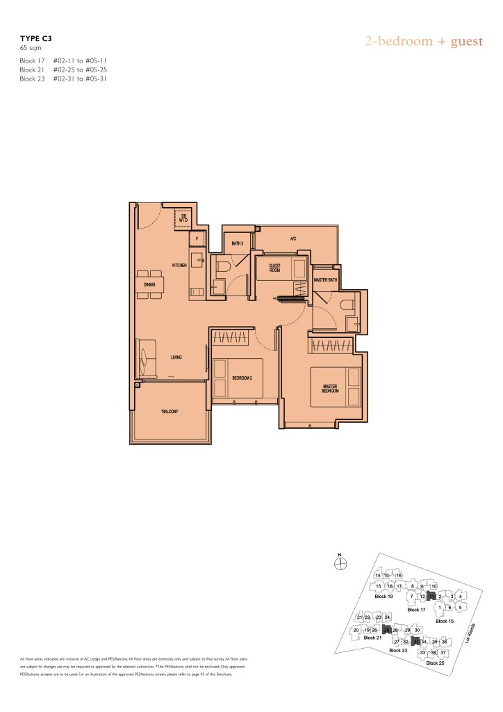 View at Kismis floor plan 700 sqft Type C3