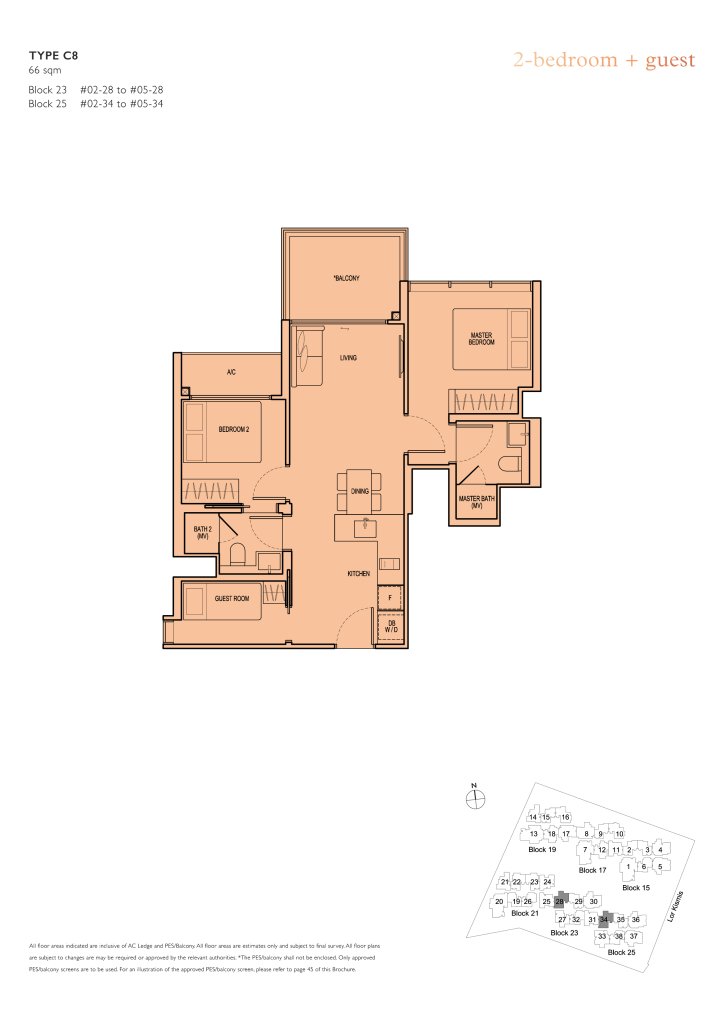 View at Kismis floor plan 710 sqft Type C8