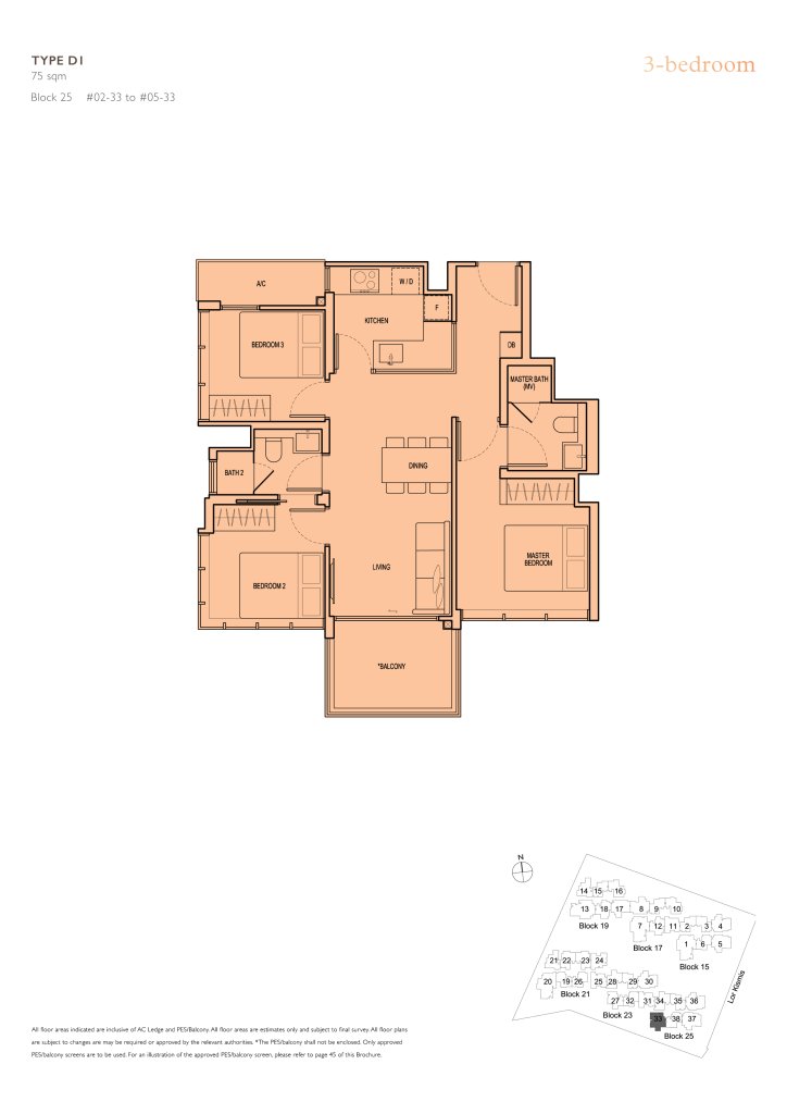 View at Kismis floor plan 807 sqft Type D1