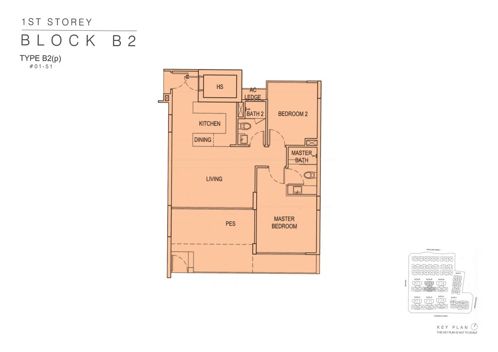 Woodhaven floor plan 1,023 sqft Type B2(p)-1
