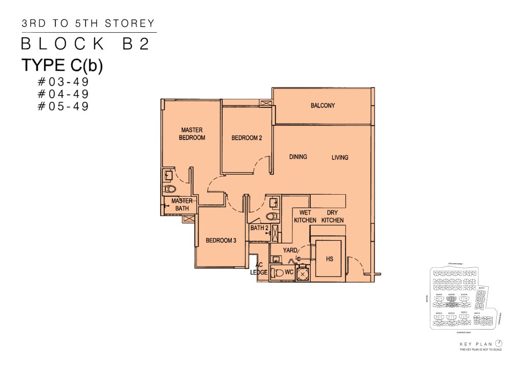 Woodhaven floor plan 1,173 sqft Type C(b)