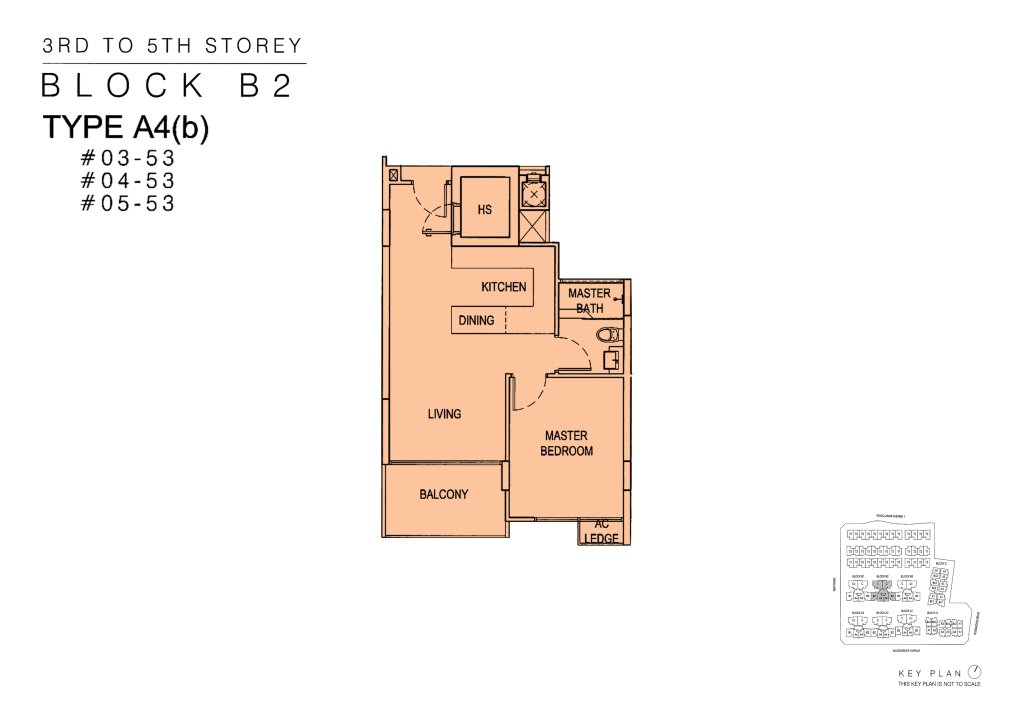 Woodhaven floor plan 624 sqft Type A4(b)