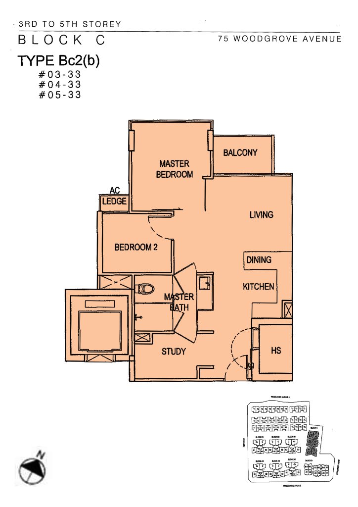 Woodhaven floor plan 700 sqft Type Bc2(b)