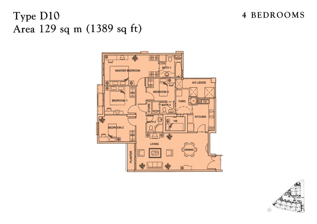 Yishun Sapphire floor plan 1,389 sqft Type D10