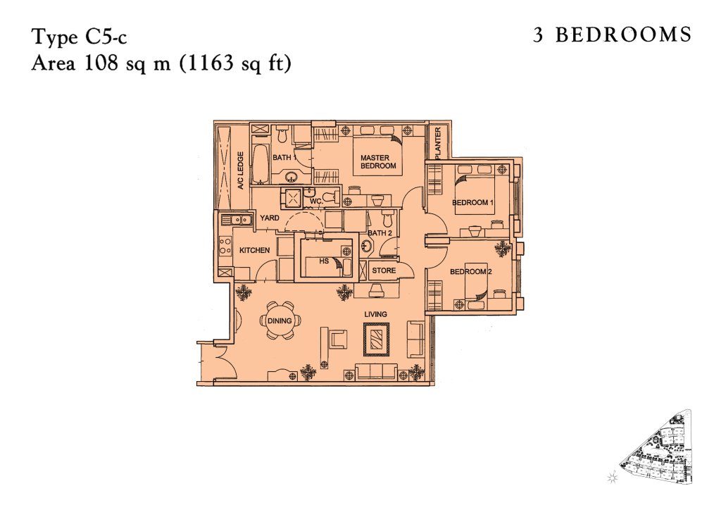 Yishun Sapphire floor plan 1,432 sqft Type C5-c