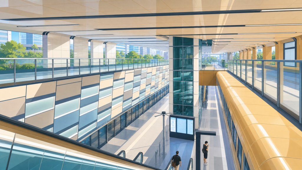 Bayshore MRT station TE29 on the Thomson-East Coast Line, already operating