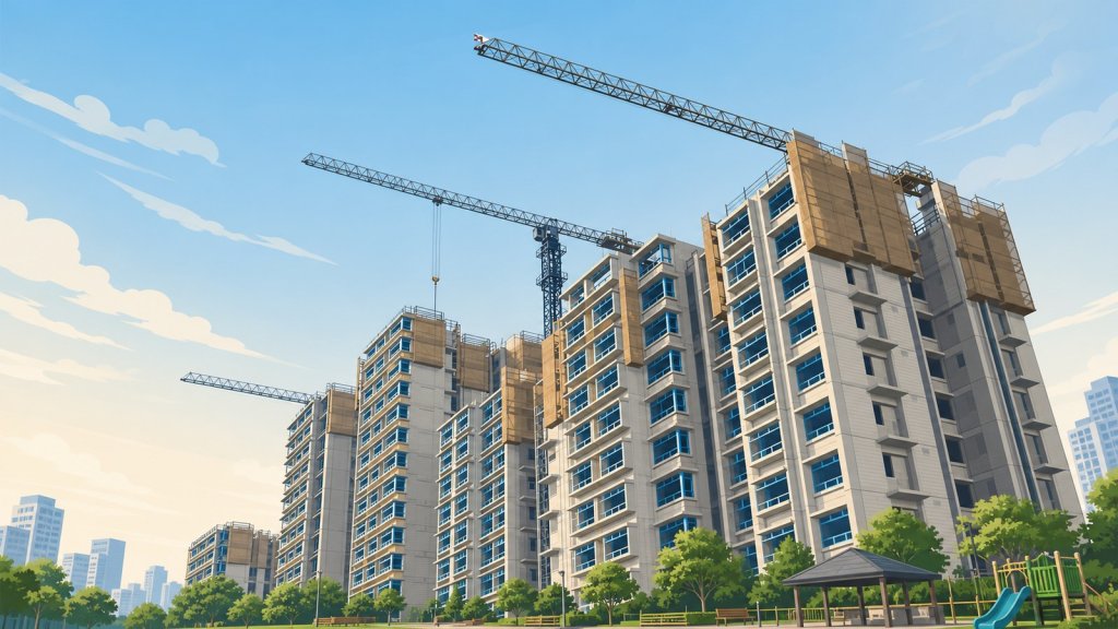 New public housing blocks going up, the flats the higher BTO income ceiling now opens to more couples