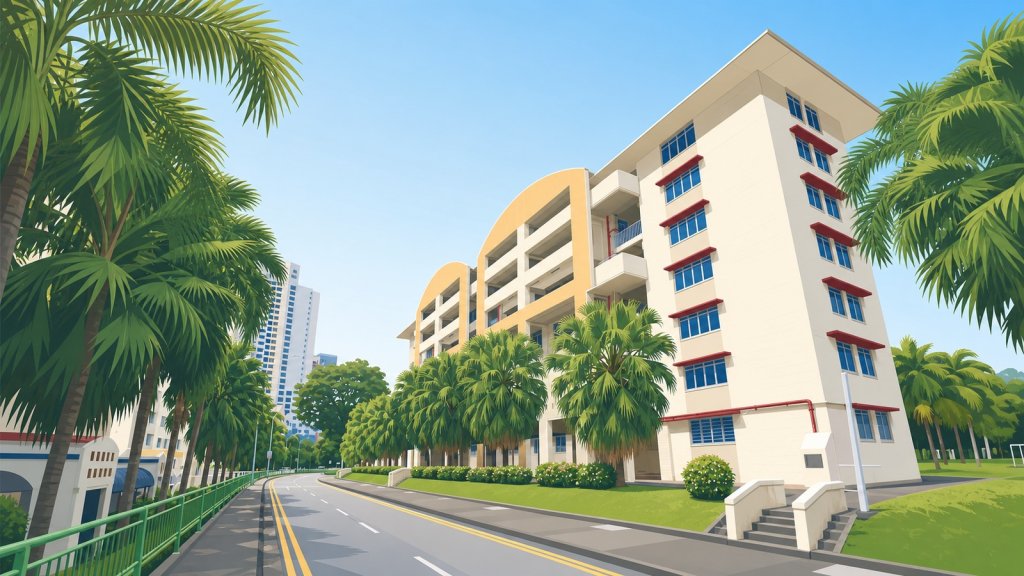 Marine Parade HDB block completed in 1976, the newest built public housing in District 15