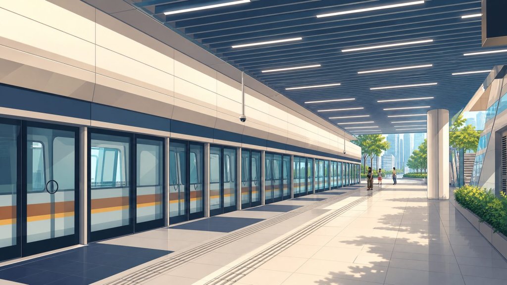 A Thomson-East Coast Line platform, the new commute for coastal residents