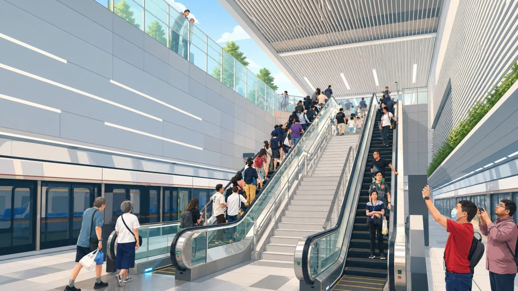 Inside a Thomson-East Coast Line station on the coastal stretch