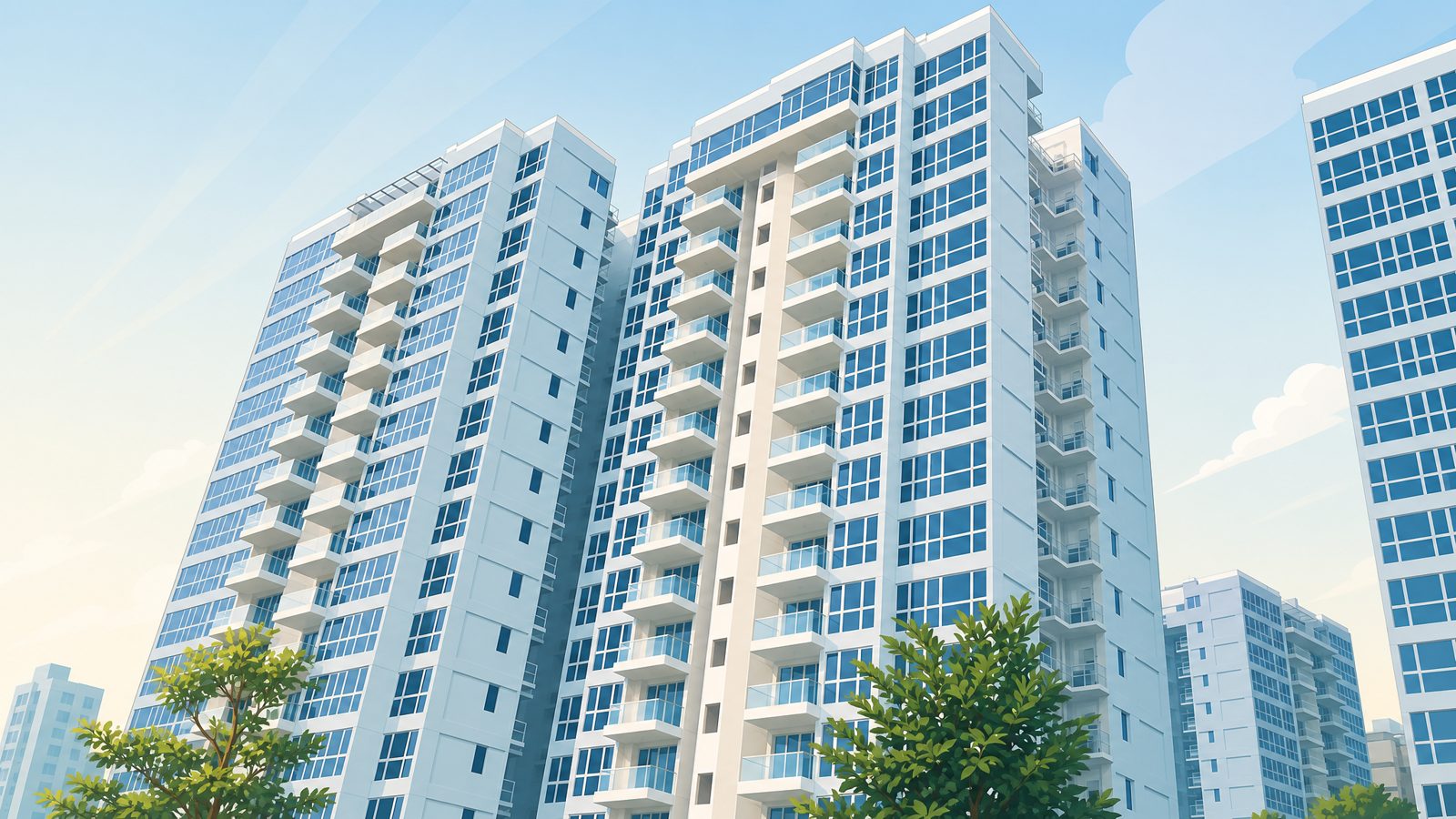 A District 18 condo by Bedok Reservoir, typical of the district's large modern projects