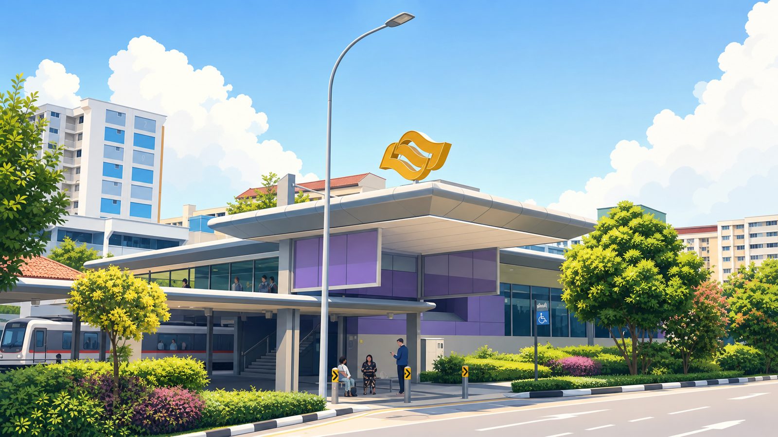 Tampines East station, one of four MRT stations serving the Tampines condo market