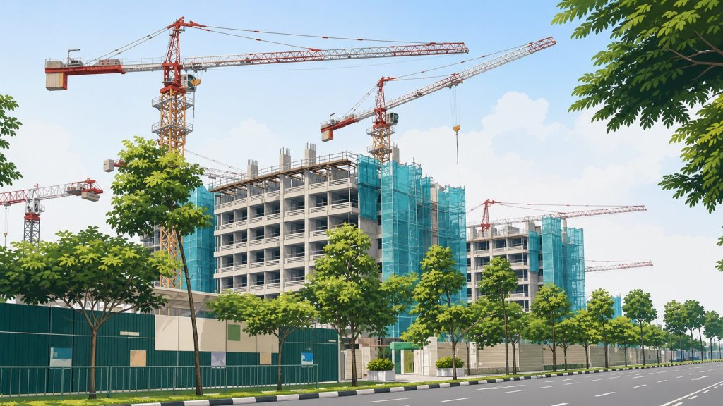 A Hougang new launch site under construction, the kind of supply District 19 has not seen in years