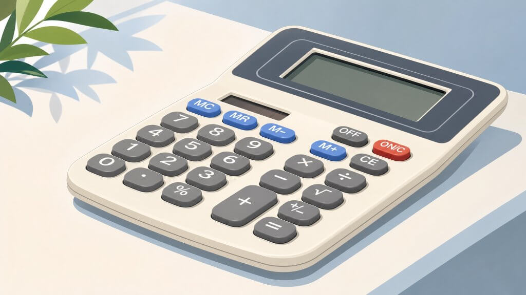Calculator on desk - comparing HDB loan vs bank loan repayments