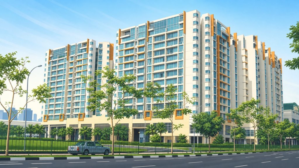 Private housing along the North East Line corridor near the Serangoon condo market