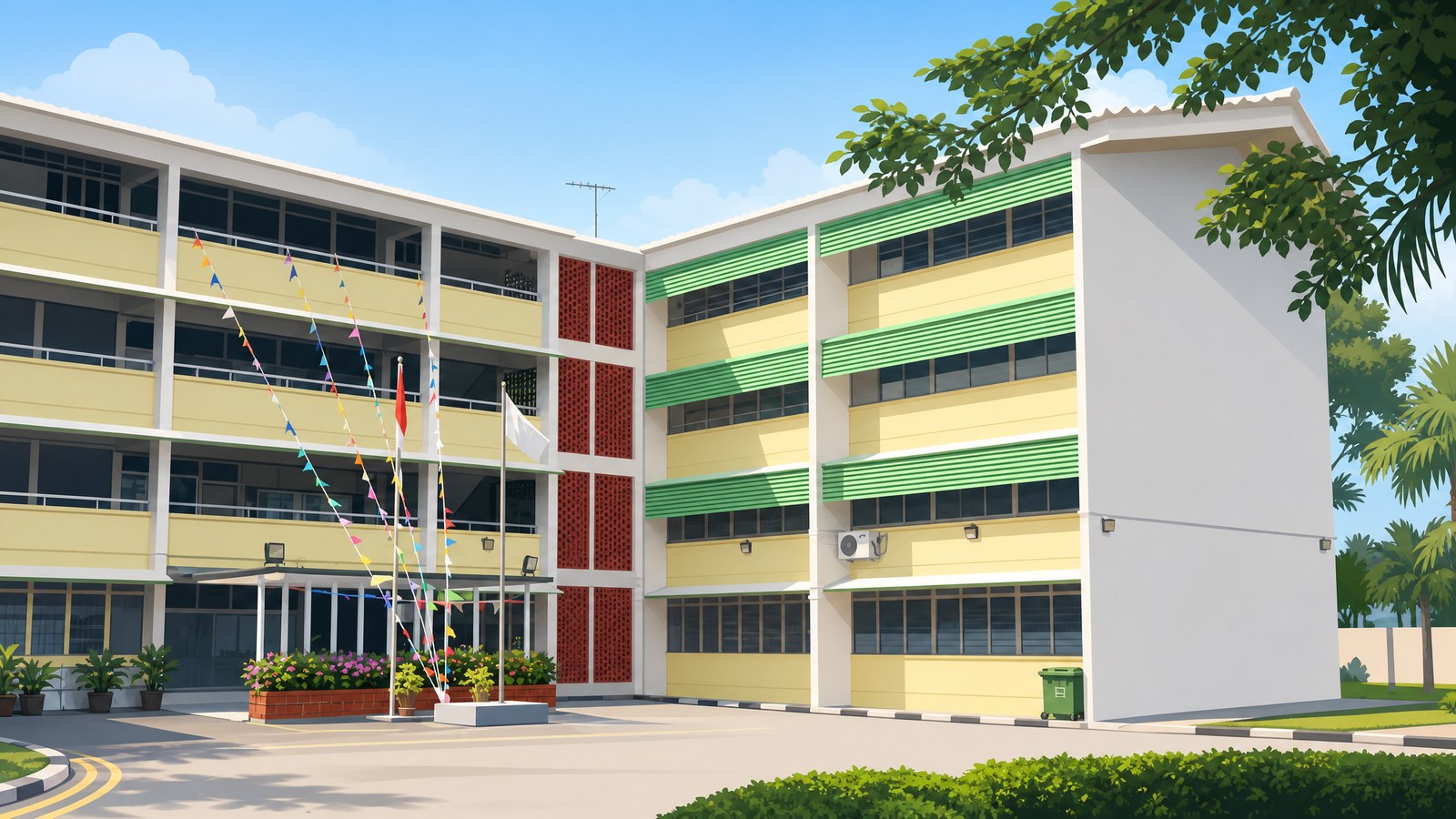 A Singapore primary school building, the setting for the parent volunteer scheme that 4 schools have now dropped