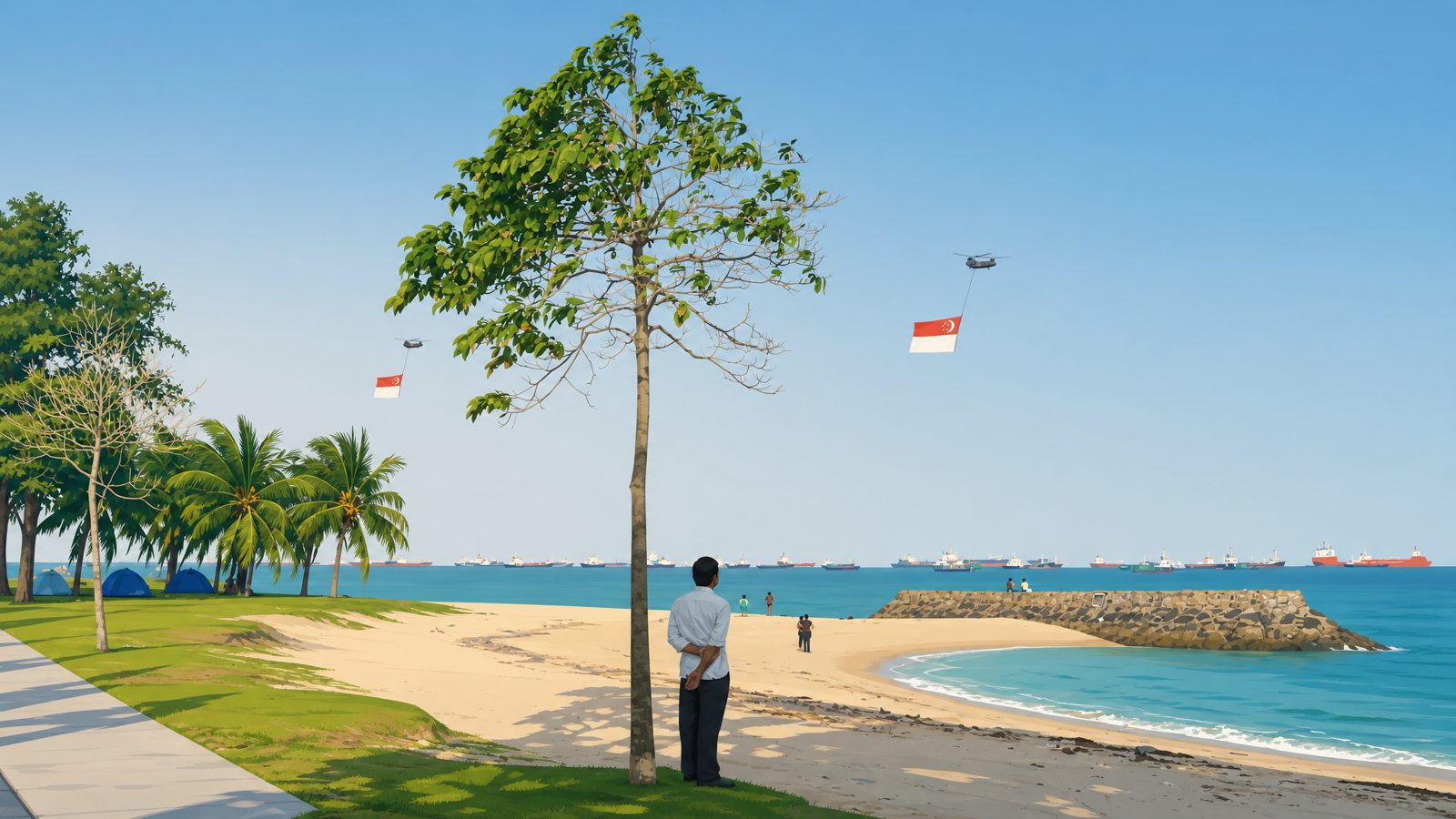 The East Coast shoreline that every sea view condo in Singapore is priced against