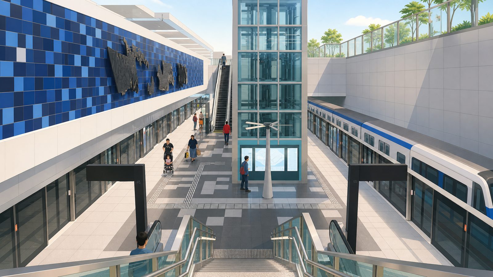 Siglap station on the Thomson-East Coast Line, new rail for an old coast