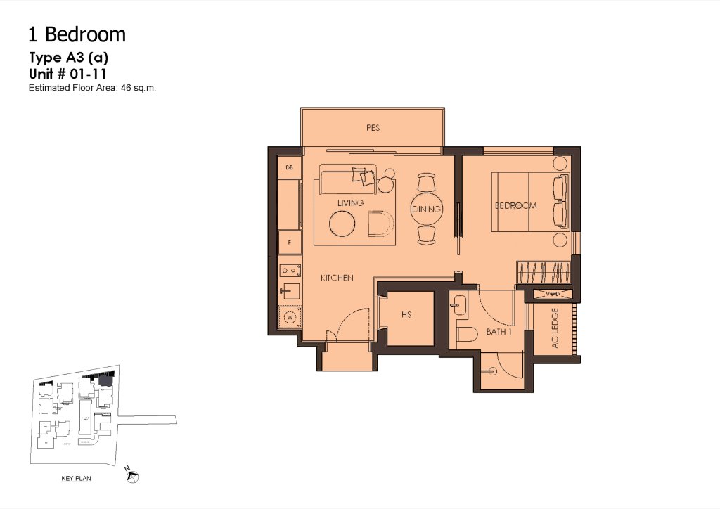 10 Evelyn 1B1B+S 495 A3(a) PES floor plan