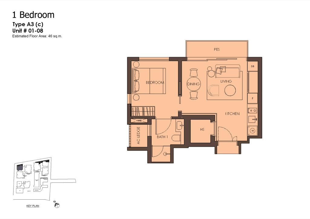10 Evelyn 1B1B+S 495 A3(c) PES floor plan