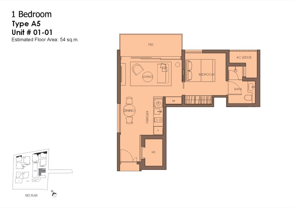 10 Evelyn 1B1B+S 581 A5 PES floor plan