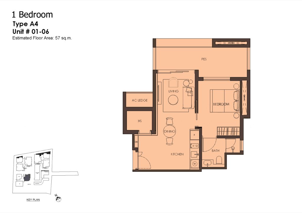 10 Evelyn 1B1B+S 614 A4 PES floor plan