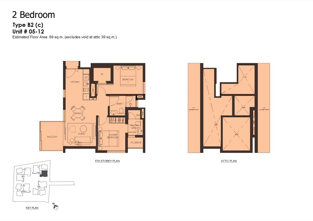 10 Evelyn 2B2B+S 1163 B2(c)-1 floor plan