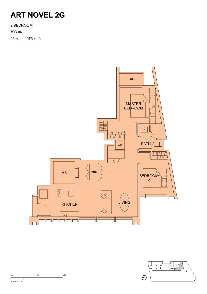 Atlassia 2B1B+S 678 2G floor plan