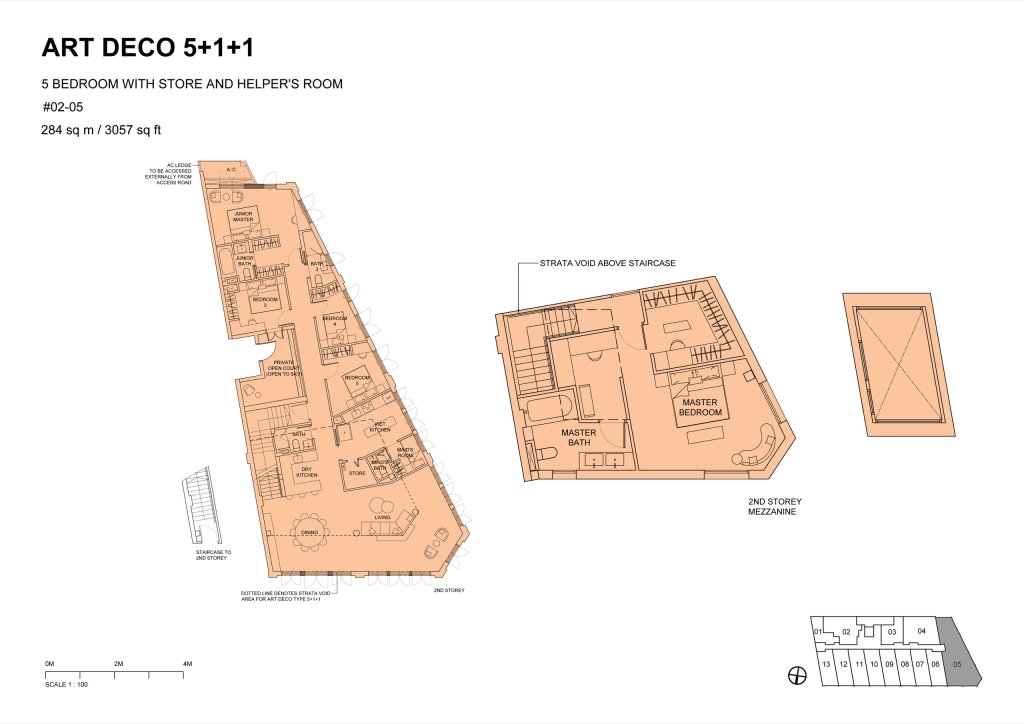 Atlassia 5B5B+S 3057 5+1+1 floor plan