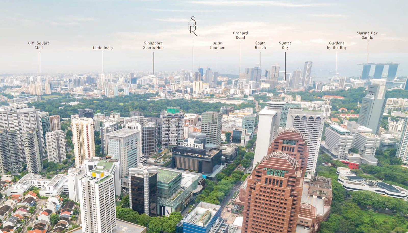 Sophia Regency aerial view, Rochor, Singapore