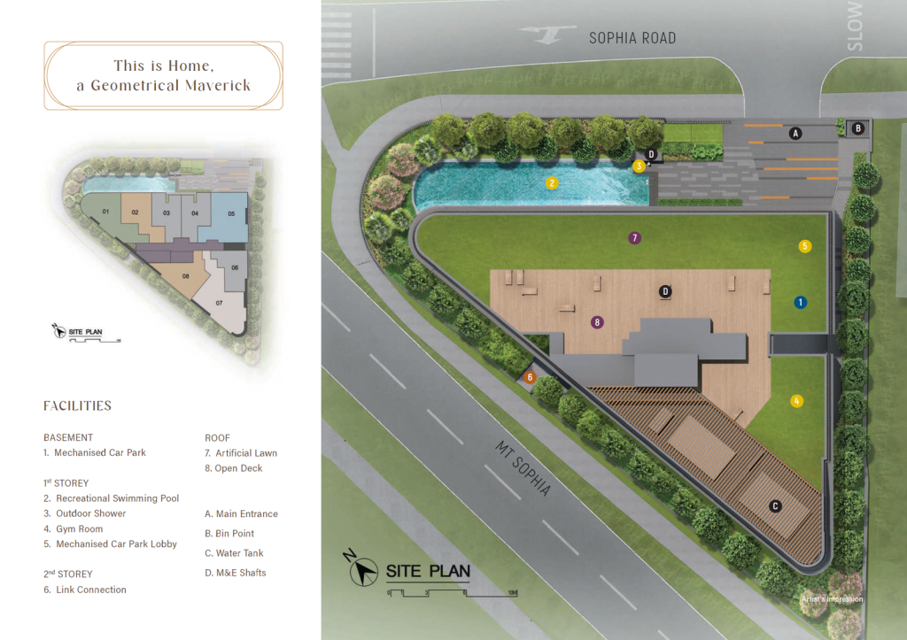 Sophia Regency site plan, Rochor, Singapore