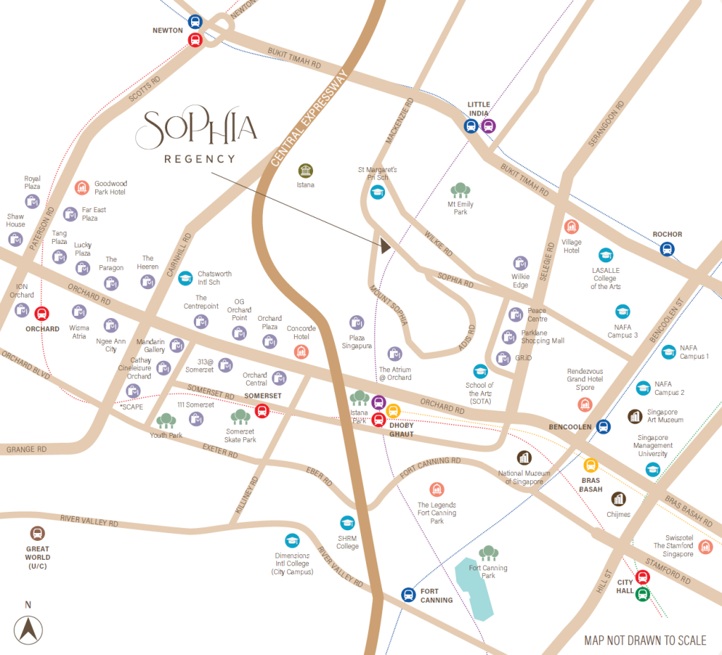 Sophia Regency map, Rochor, Singapore