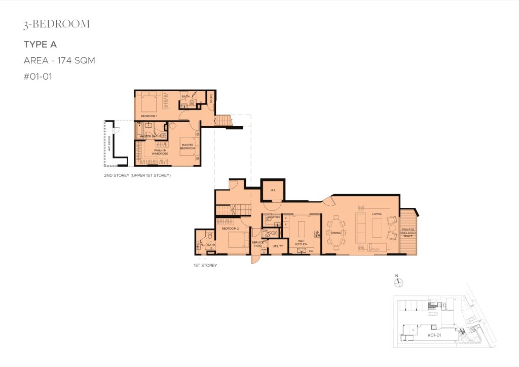 The Giverny Residences 3B5B+S 1873 A floor plan