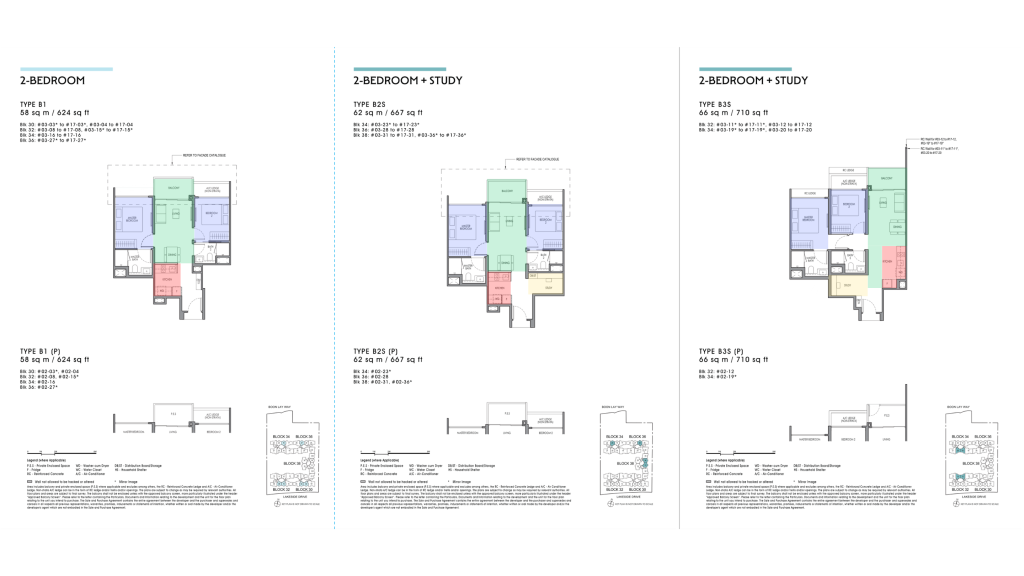 Lucerne Grand 2 bedroom floor plan Type B1 624 sqft