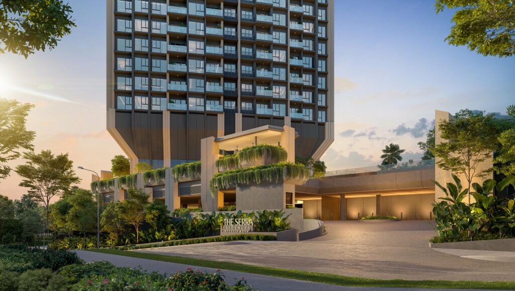 The Serra Residences arrival entrance and drop-off