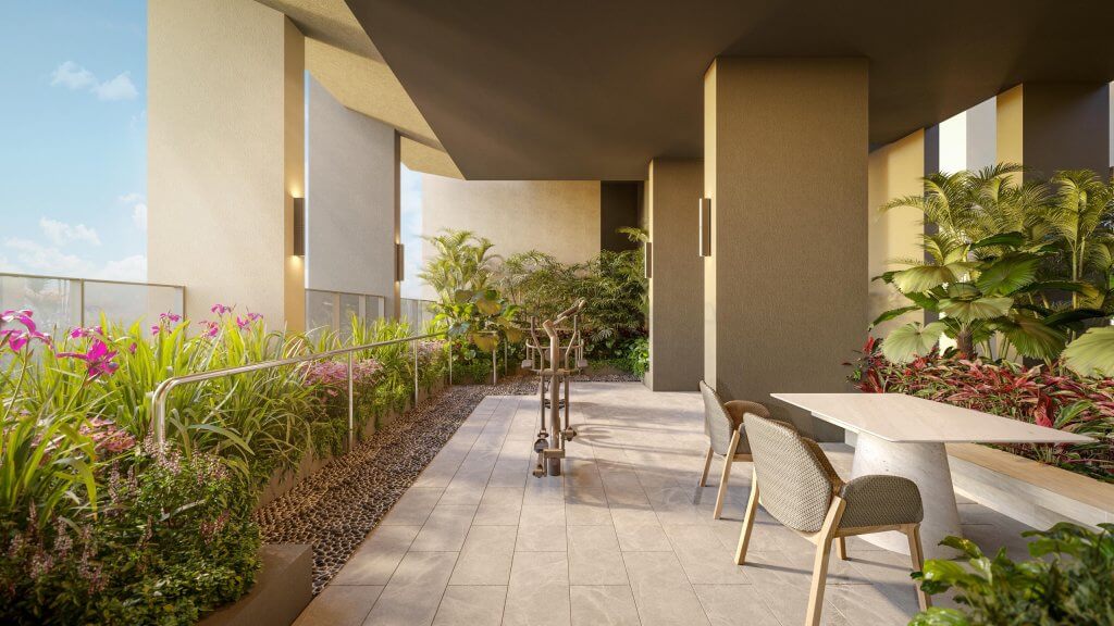 The Serra Residences sky terrace garden